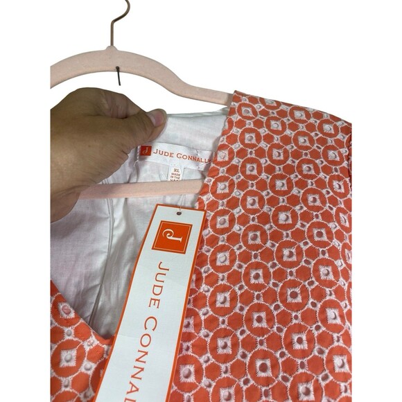 Jude Connally Kerry  Dress Bamboo Lattice Apricot Jude Cloth V‎ Nk XL. $218 - Picture 5 of 13